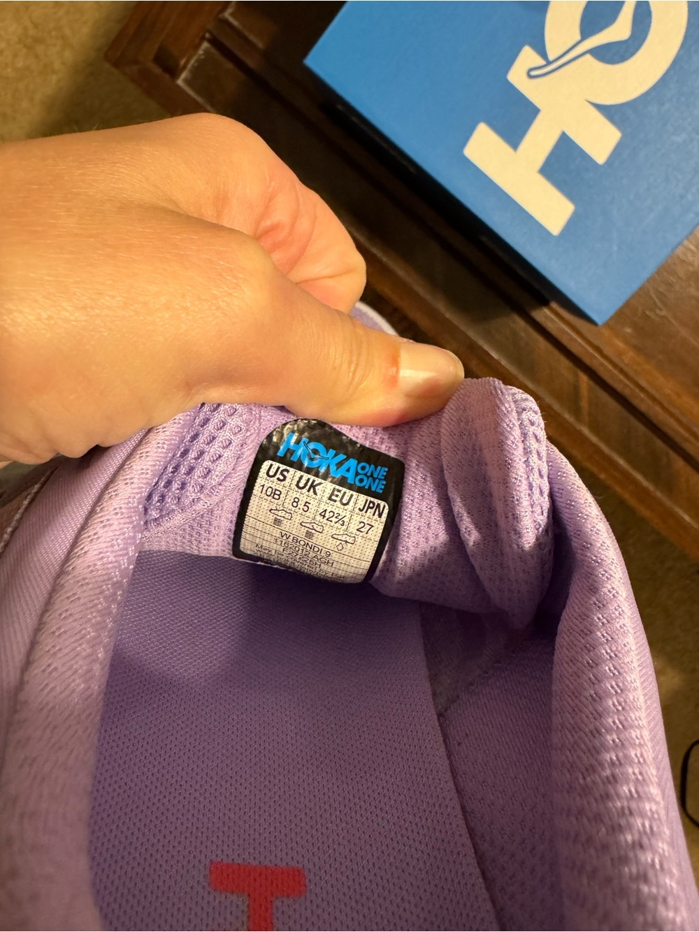 HOKA Bondi 9 Women’s Lavender Running Shoes - Picture 3 of 5